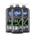 Dial Men body, hair & face wash bottles with pump, 3-in-1 Recharge, cedar leaf