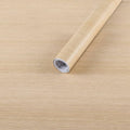 Peel-and-stick light oak woodgrain contact paper roll with horizontal wood lines