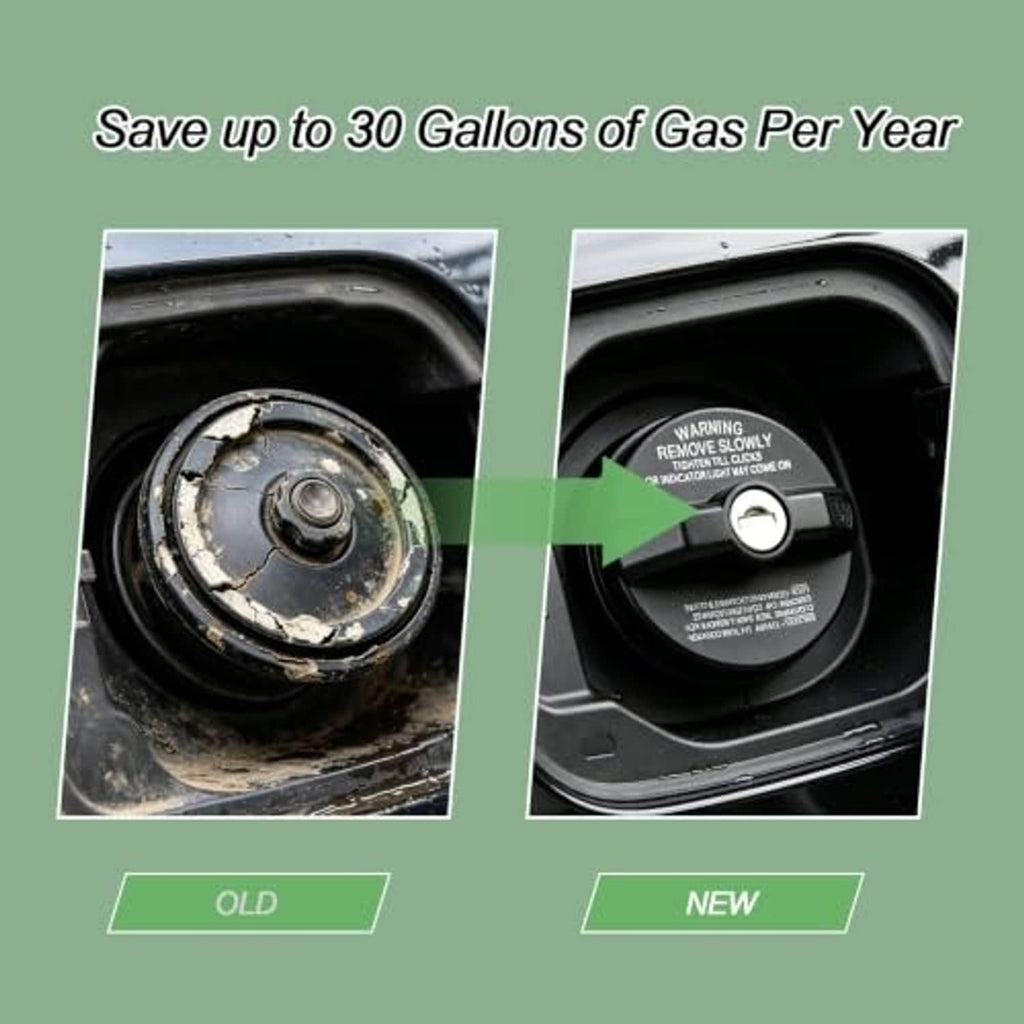 Locking fuel cap comparison of old and new cap around fuel inlet area