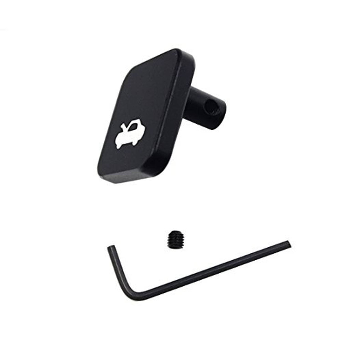 Black latch release handle with wrench icon, L-key and screw included