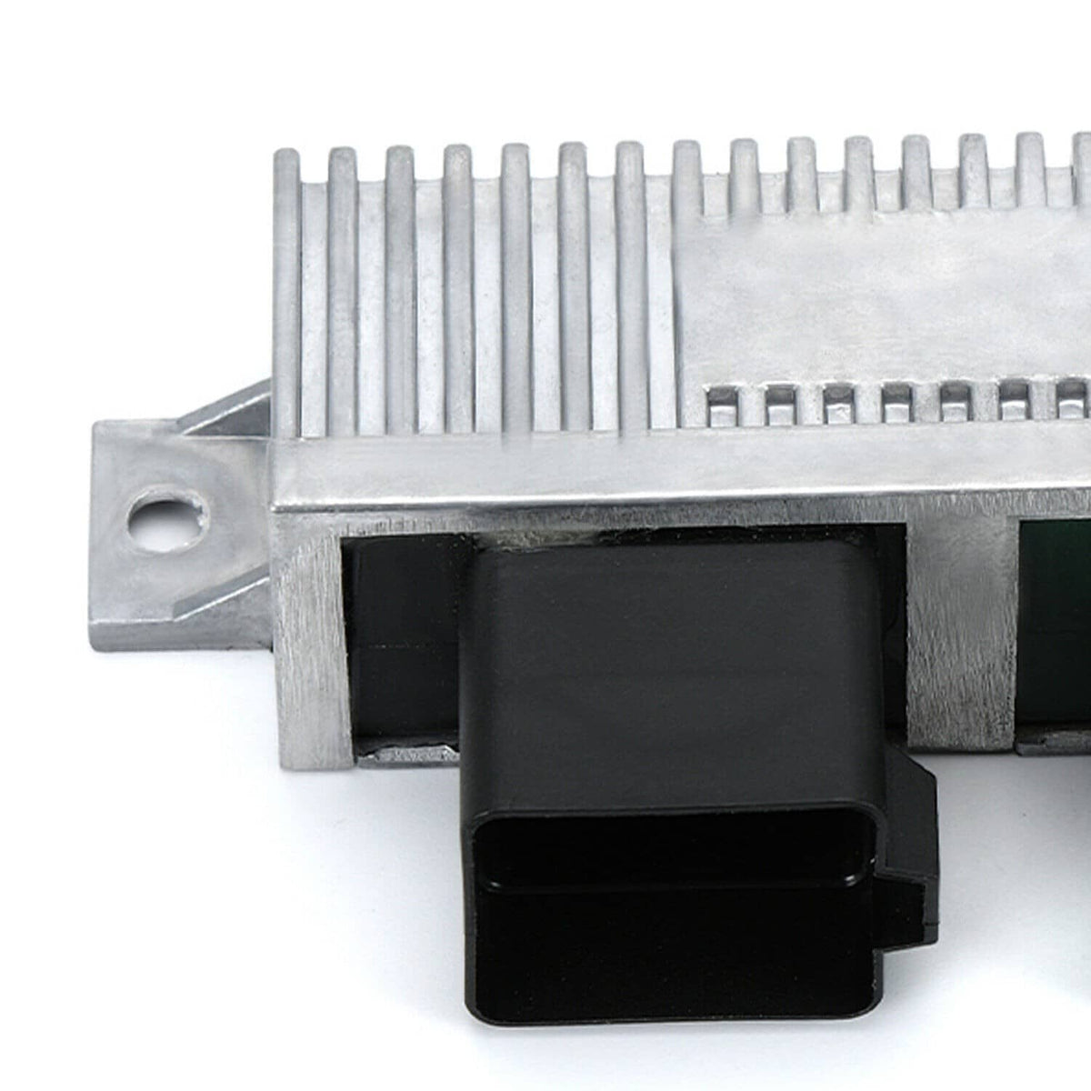 Electronic relay module with metal heatsink and black rectangular connector