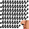 Disposable black sponge nose plugs, 100-pack, small curved cylinder tips