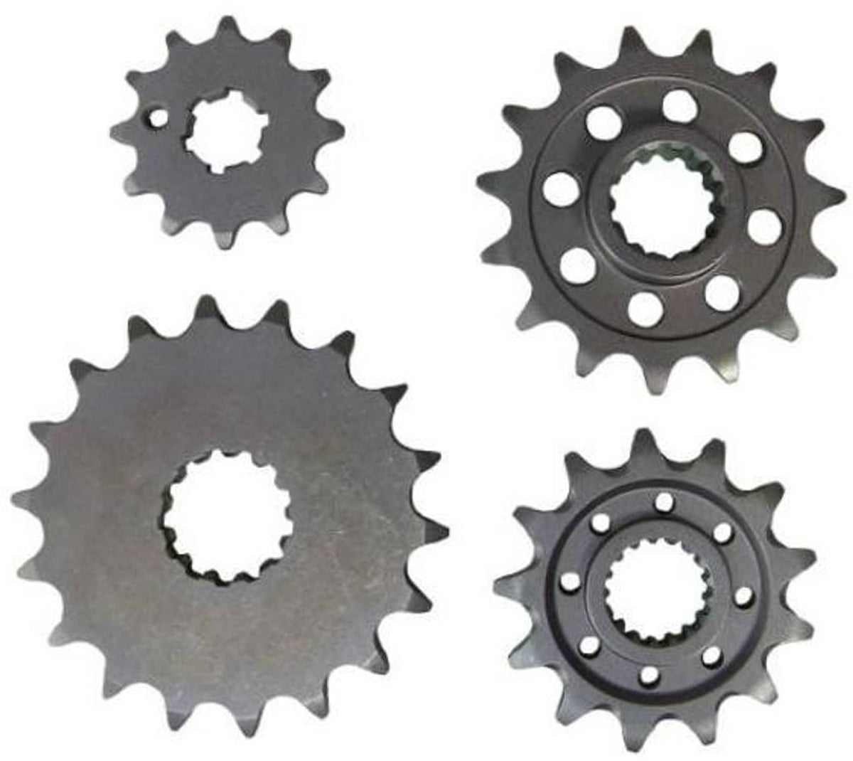 Black steel 13T front sprocket, toothed ring with bolt holes