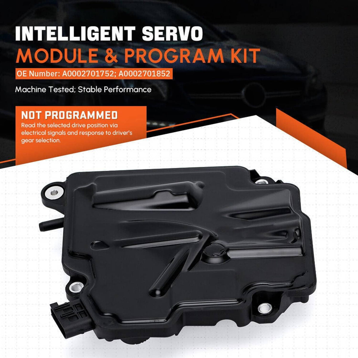Black intelligent servo module & program kit with mounting holes and sensor housing