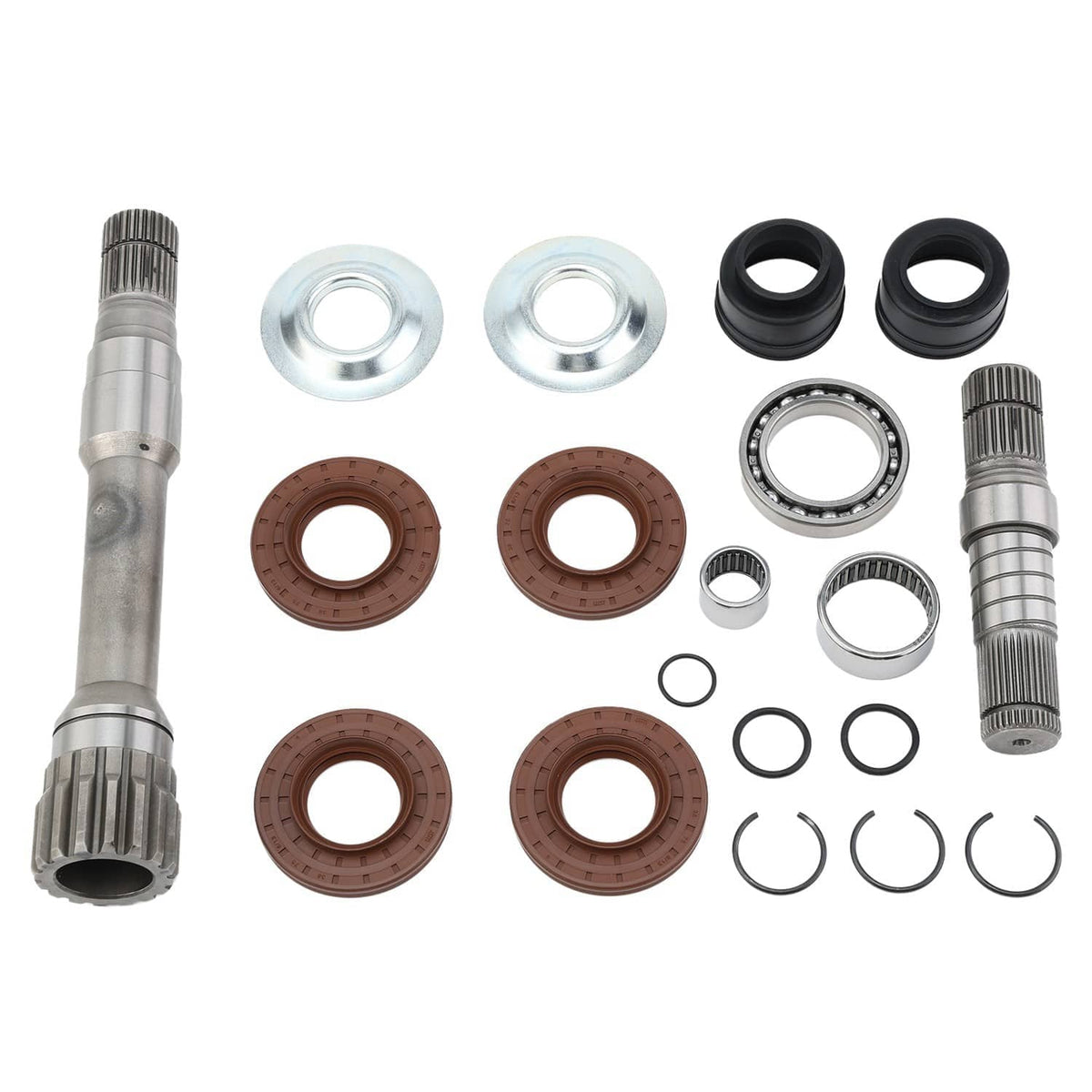 Axle intermediate shaft inner shaft kit: two long shafts with seal rings and bearing parts