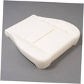 Left seat cushion foam pad, white with top channels and contoured corners