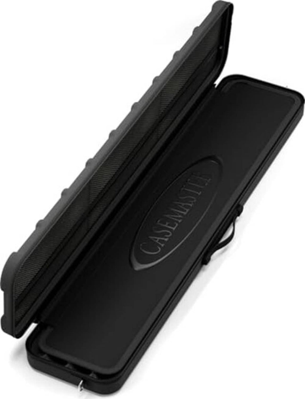 Black cue case with embossed “CASTLEKIN” oval logo and zipper closures at ends.