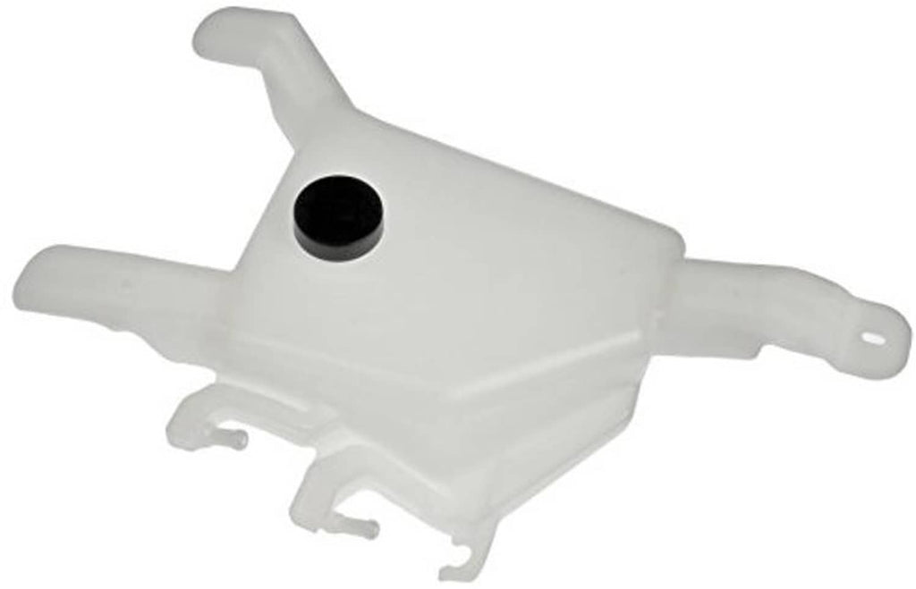 Non-pressurized front coolant reservoir with black cap and side mounting tabs
