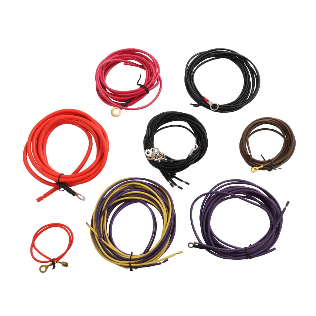 Complete wiring kit with multiple color-coded wire bundles and small inline connectors
