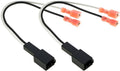 Speaker harness cable assembly, pair of black connectors with orange terminals