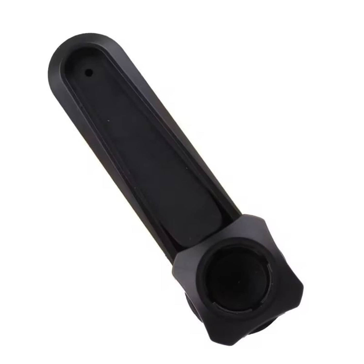 Black extendable phone holder arm with circular ball joint base
