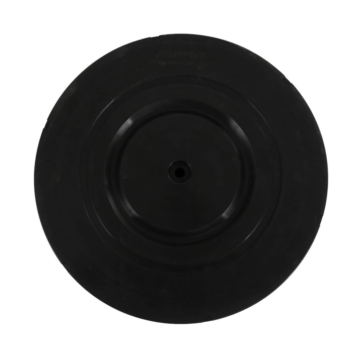 Engine air filter cartridge end cap close-up with central mounting hole