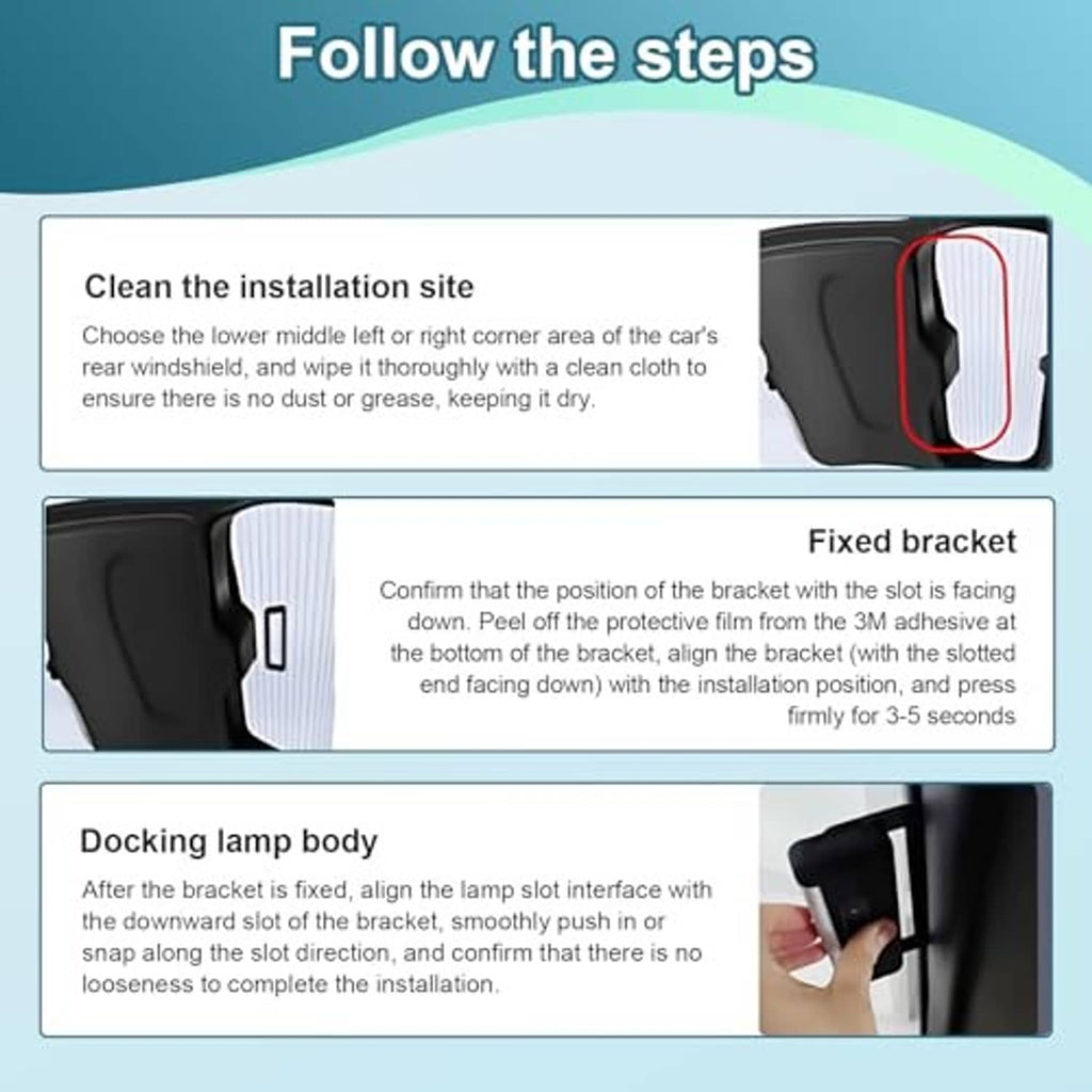 LED trunk light with fixed bracket docking lamp body for car installation