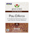 Herbal tea box with Pau D'Arco text and caffeine free and non-GMO icons