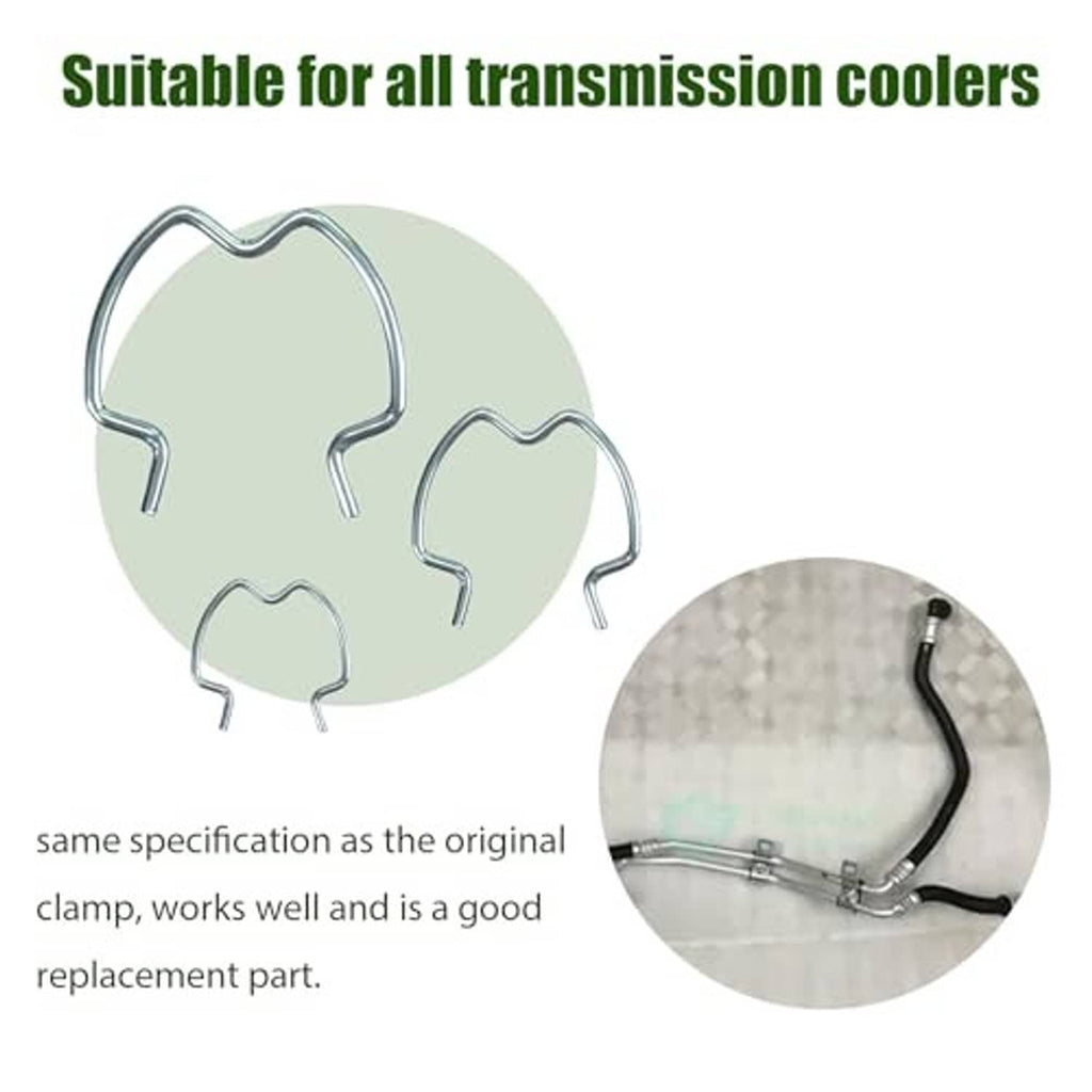 Stainless steel quick connector clip set, curved U-shaped clips shown with close-up inset