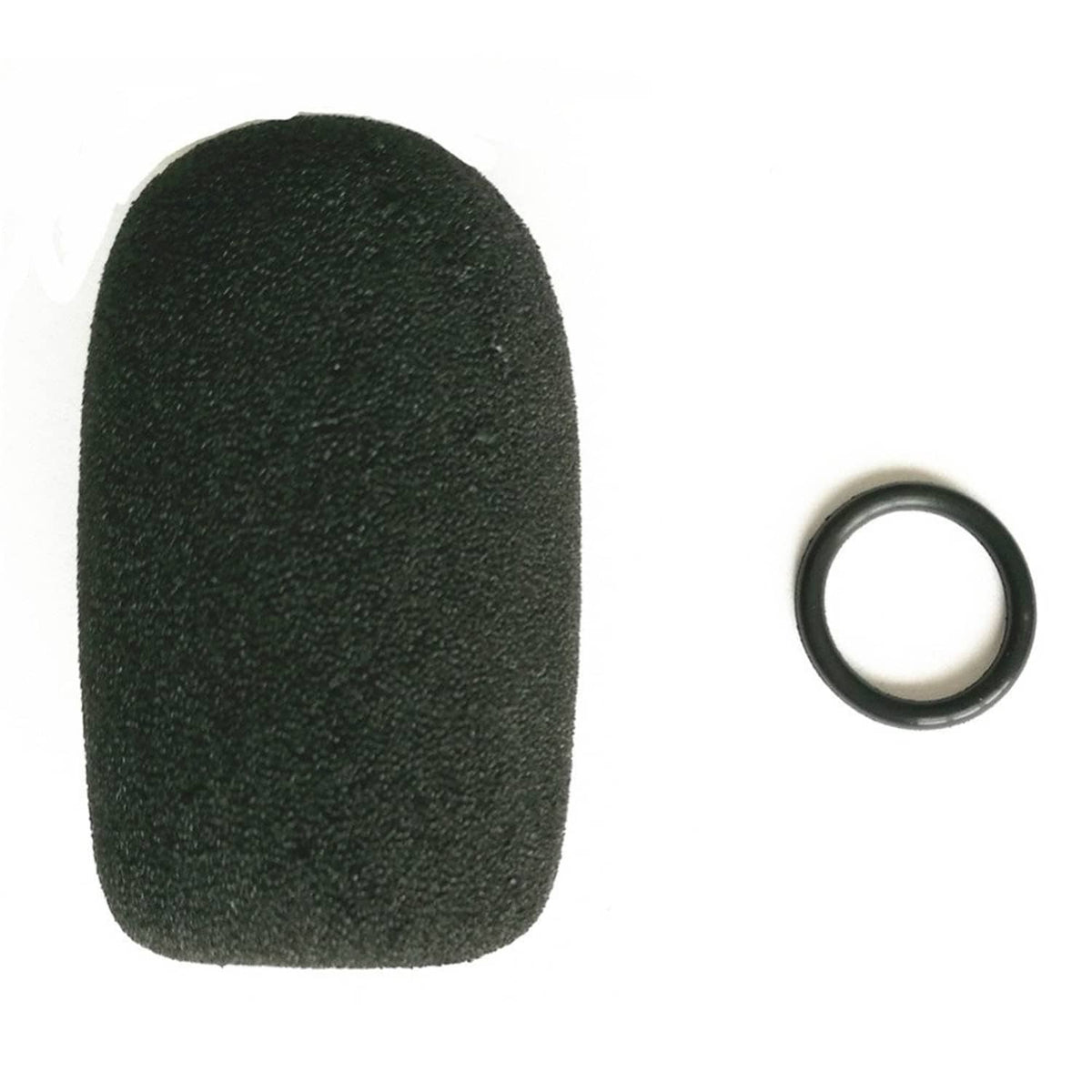 Black foam headset pad with metal retaining ring