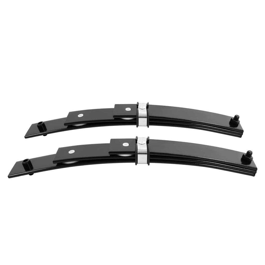 Front 3-leaf spring set two-piece view with arched springs and side mounting holes