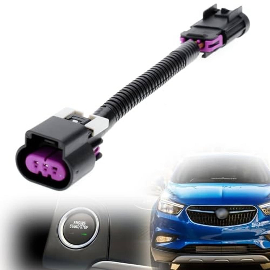 Auto start stop disabler harness end with black housing and purple 3-pin connector