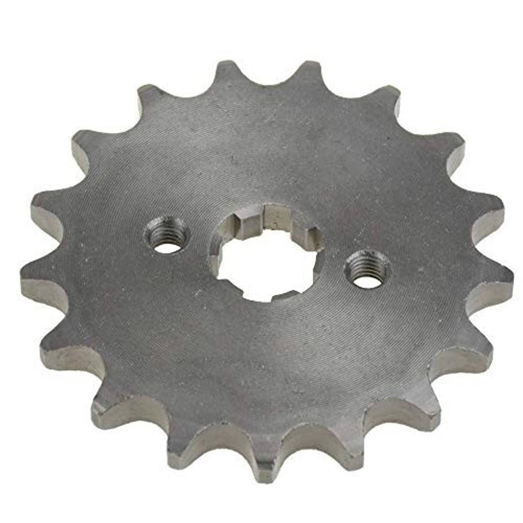 428-17T motorcycle front engine sprocket, steel gray with threaded holes