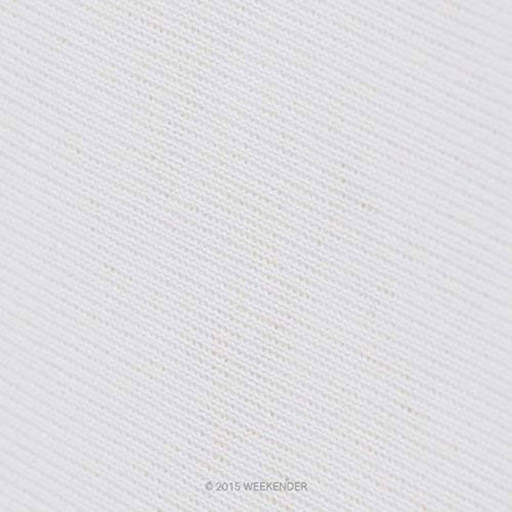 White jersey mattress protector fabric close-up with textured weave