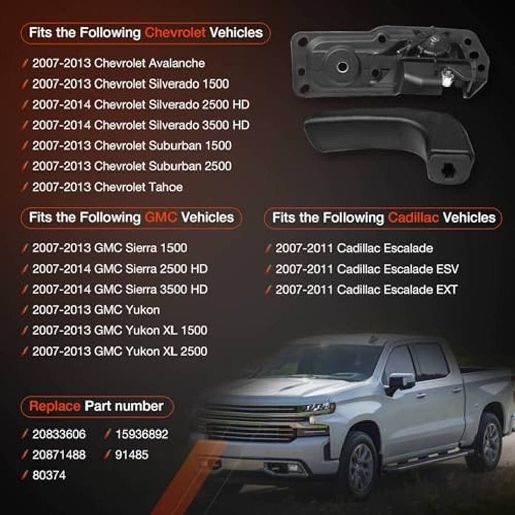Driver-side interior door handle assembly with latch housing and handle grip