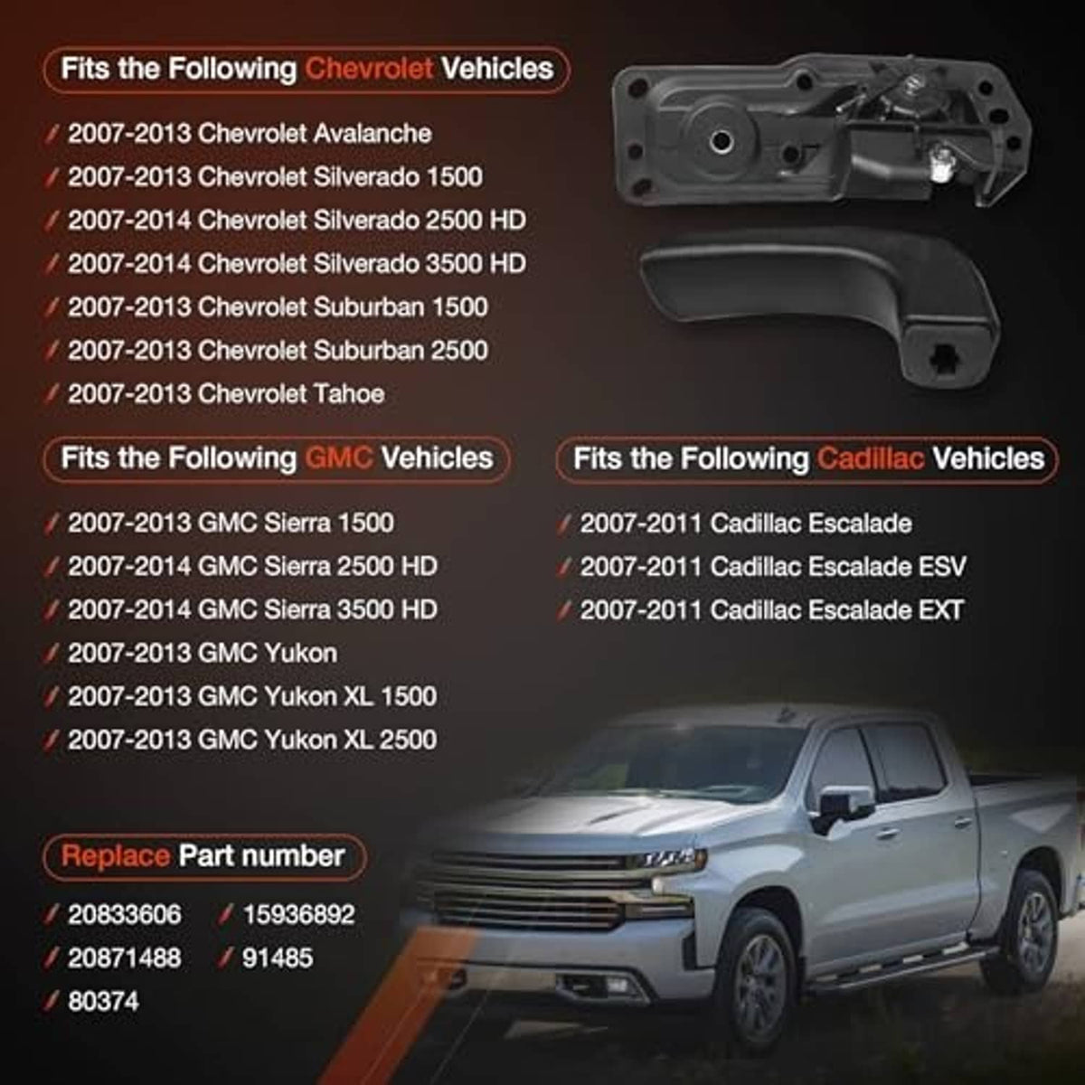 Driver-side interior door handle assembly with latch housing and handle grip