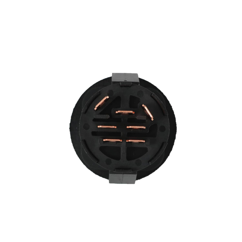 Ignition starter switch underside view with copper contact strips and mounting tabs