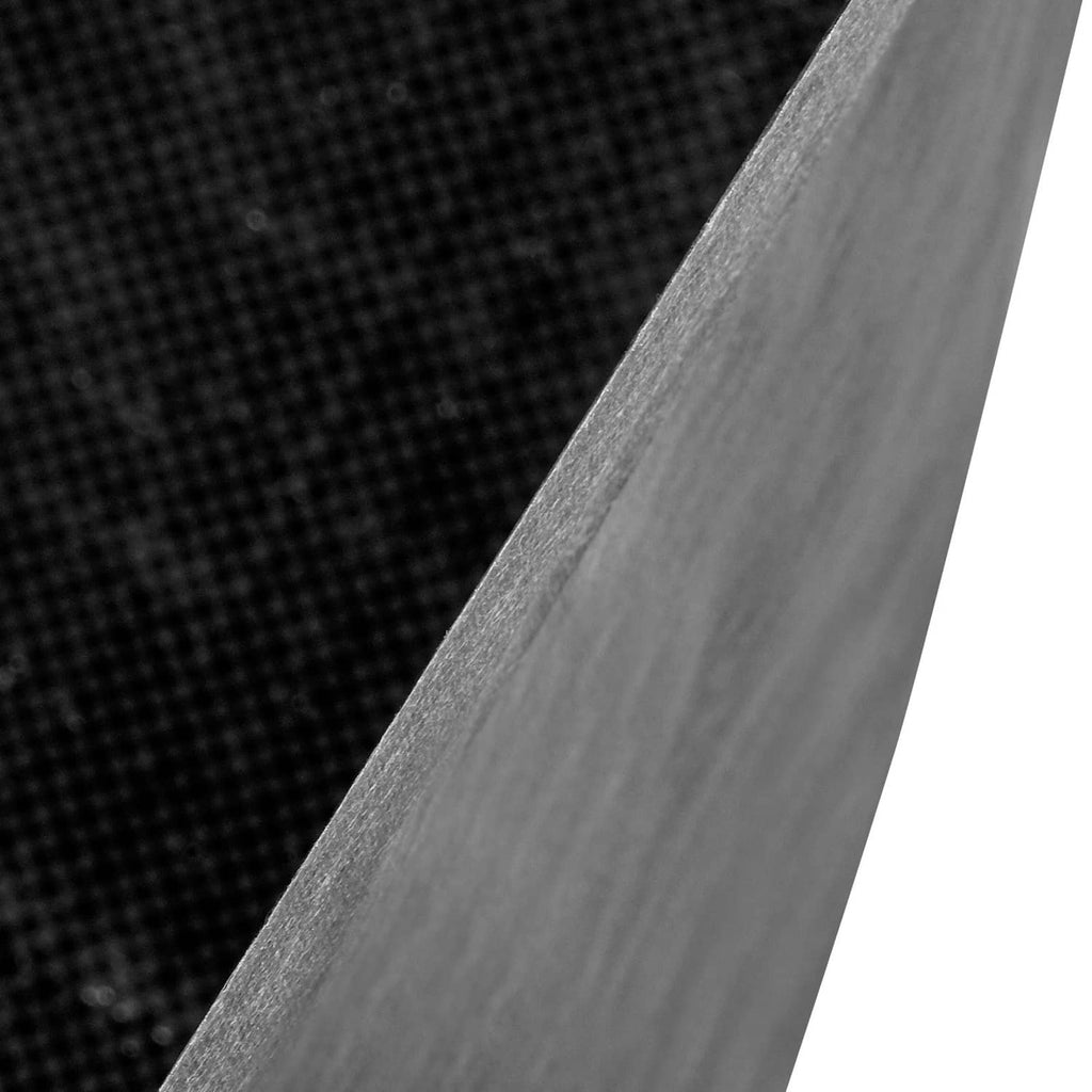 Gray vapor barrier house wrap sheet edge with fine textured surface