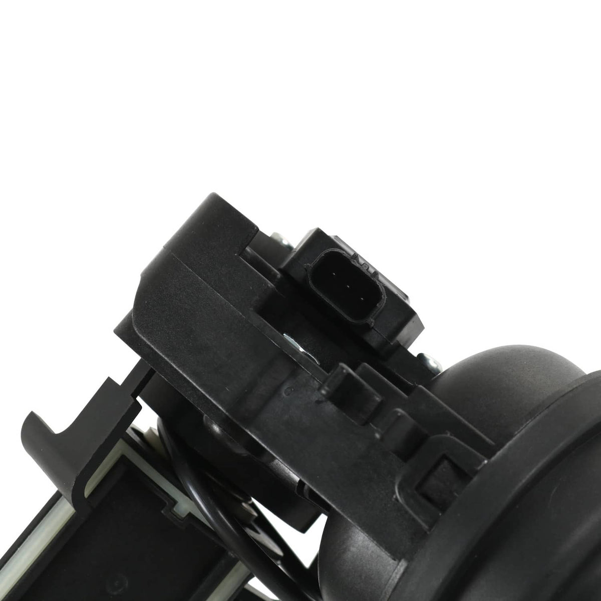 Intake rotary valve with black connector plug and molded plastic housing