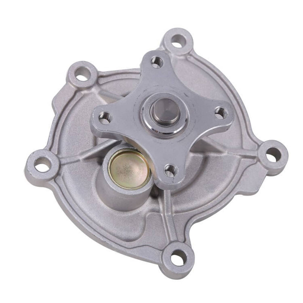 Engine water pump housing with pump shaft and mounting holes