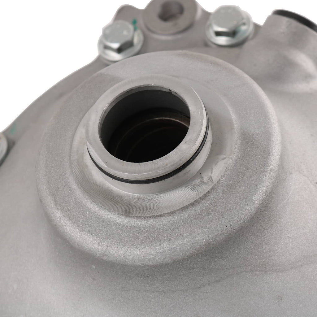 Front axle differential carrier housing with circular oil seal opening