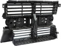 Front grille shutter assembly with motor, black slat grille and metal brackets