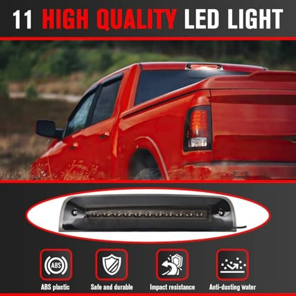 LED third brake light module with multiple small LEDs inside clear cover