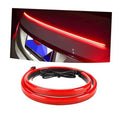 Red LED brake light strip set with black cable, with glowing light bar