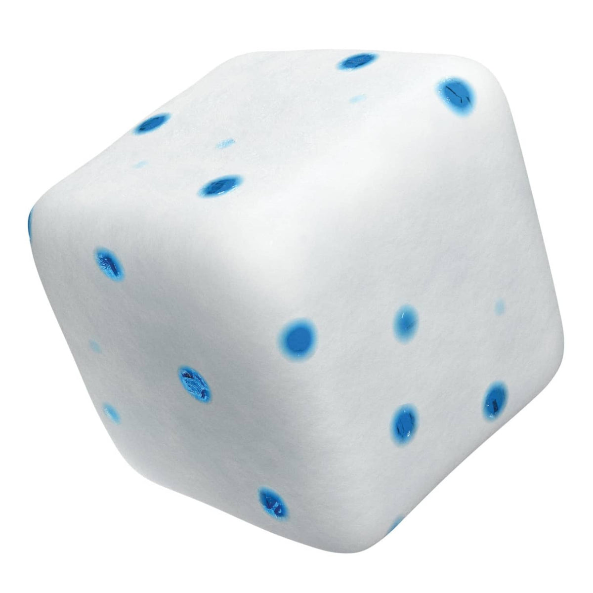 Peppermint sugar-free gum ice cube in white with blue speckles