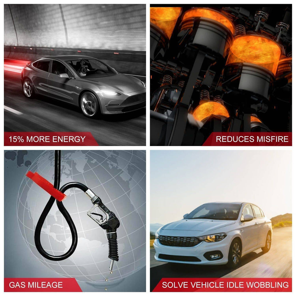 Spark plug wire and ignition coil feature graphic with energy and misfire icons