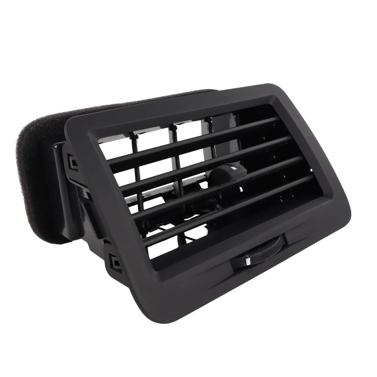 Dashboard A/C air vent grille with foam surround, dark gray/black louvered louvers.