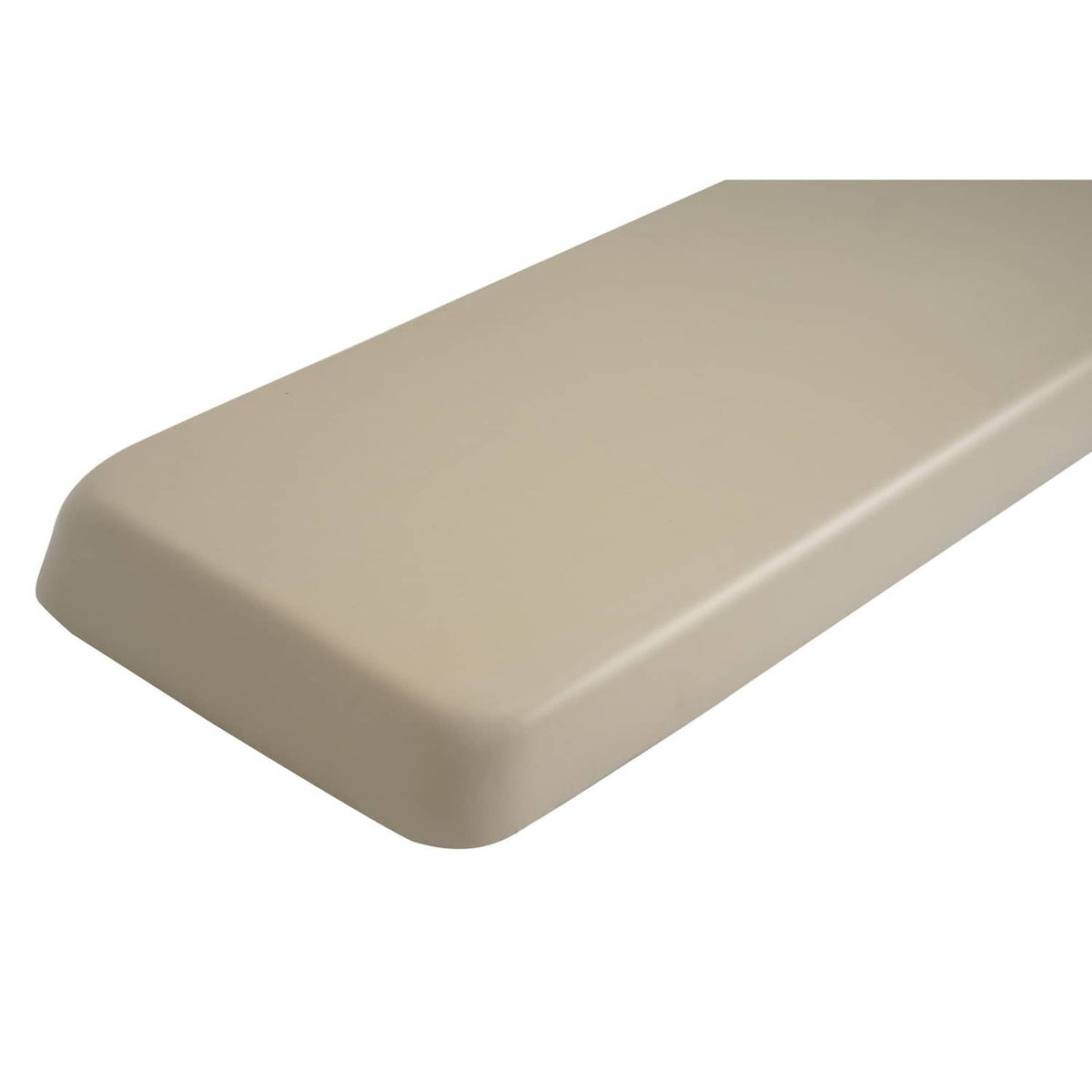 Tan golf cart seat cushion bottom, smooth padded top with rounded corners
