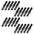 Windshield washer hose connectors, 2-way I-type black, 20-piece set of barbed couplers
