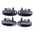 Textured matte black exterior door handles, four front-facing units