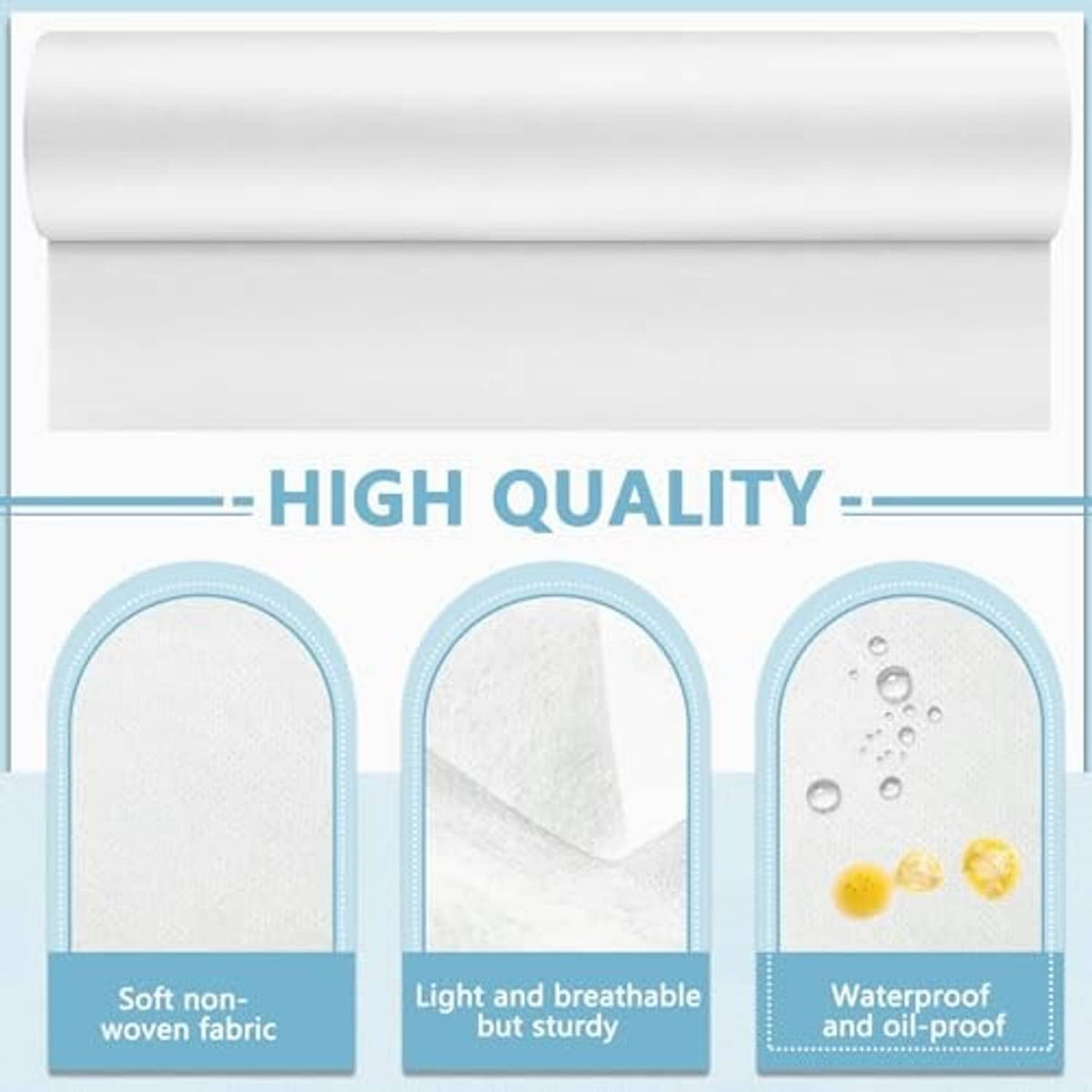 White non-woven disposable bed sheet roll cover with extended single sheet