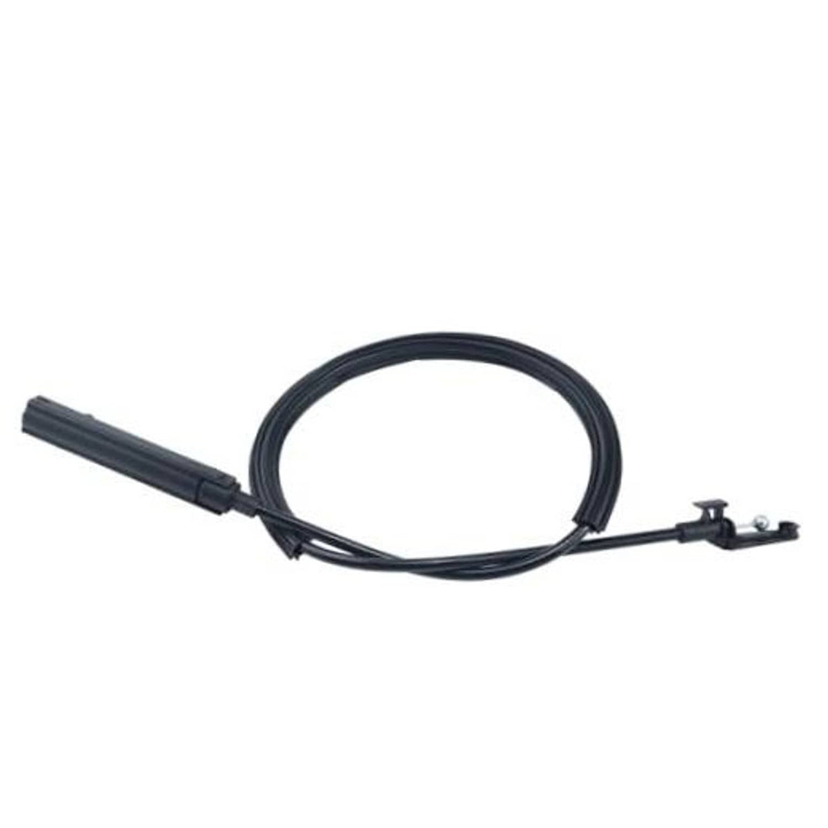 Hood release cable with black wire loop and hood latch connector