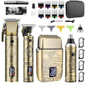 GSKY bronze hair and beard trimmer kit with accessories and zip case