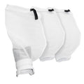 White pool cleaner debris bag with grey filter mesh and black top strap, base connector