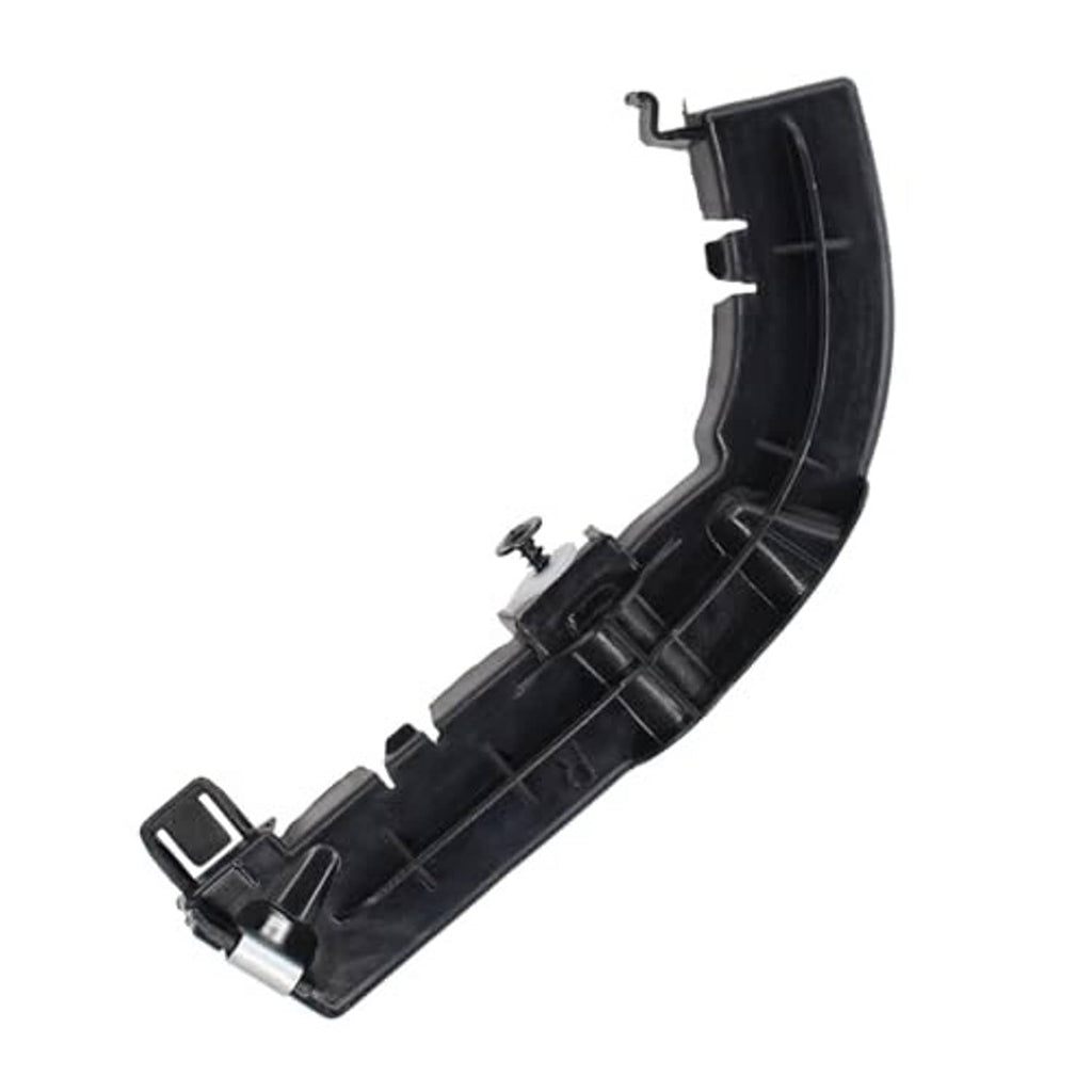 Curved front bumper support bracket, black plastic with tabs and mounting holes