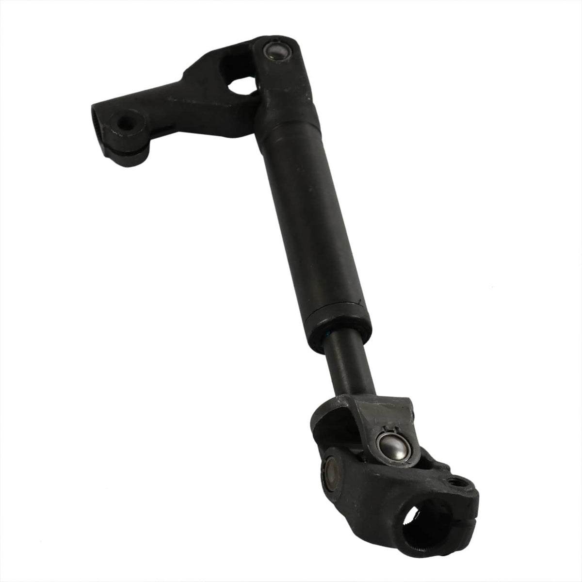 Steering intermediate shaft assembly, black metal shaft with flange and bearing mount
