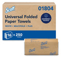 Multifold paper towels multipack, white towels in kraft roll and blue box (16x250).