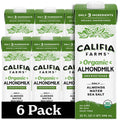 Califia Farms organic unsweetened almond milk 6-pack, 32 fl oz cartons