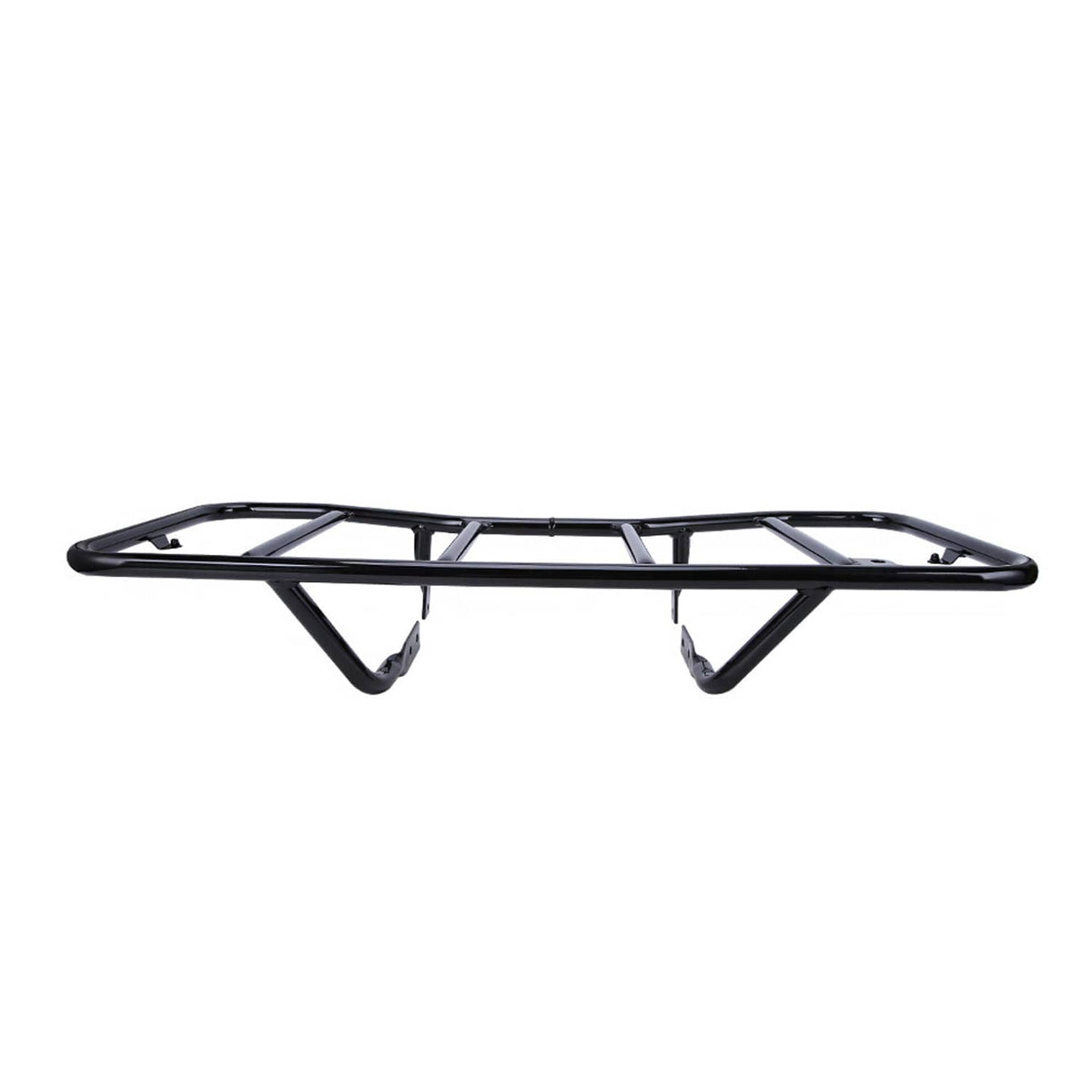ATV front rack carrier, black steel tubular top platform with support legs