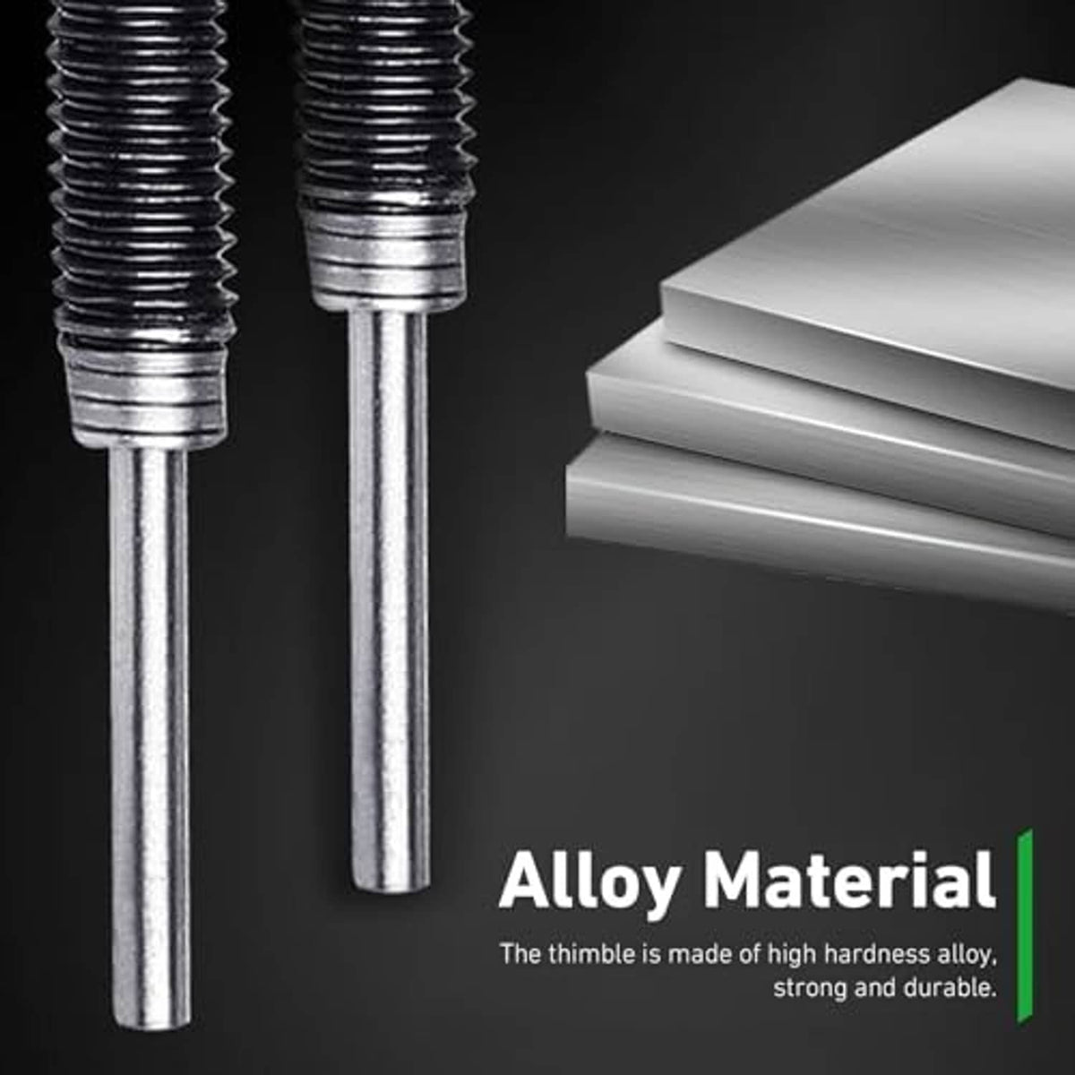 Alloy metal chain breaker press pin pair with threaded shafts